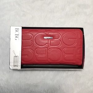 BCBG Embossed Wrislet Wallet